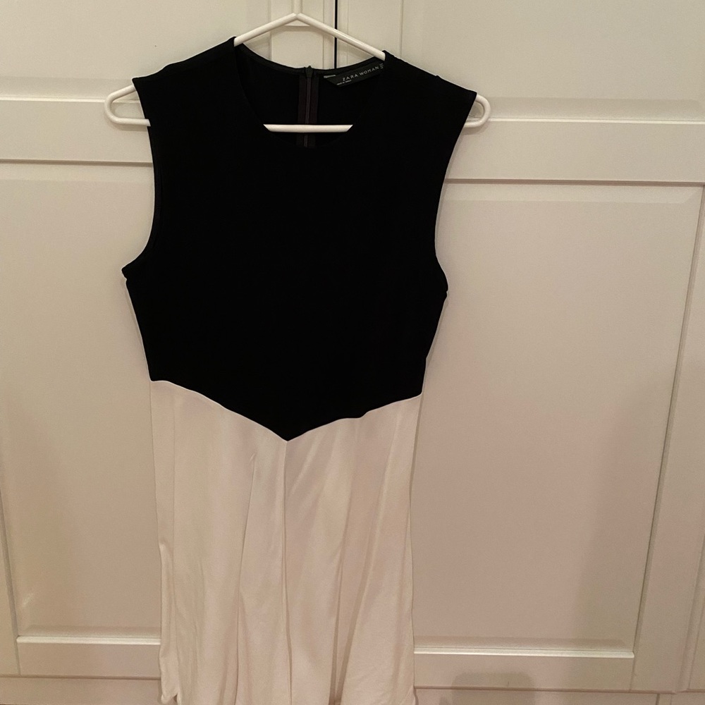 Zara black and white dress